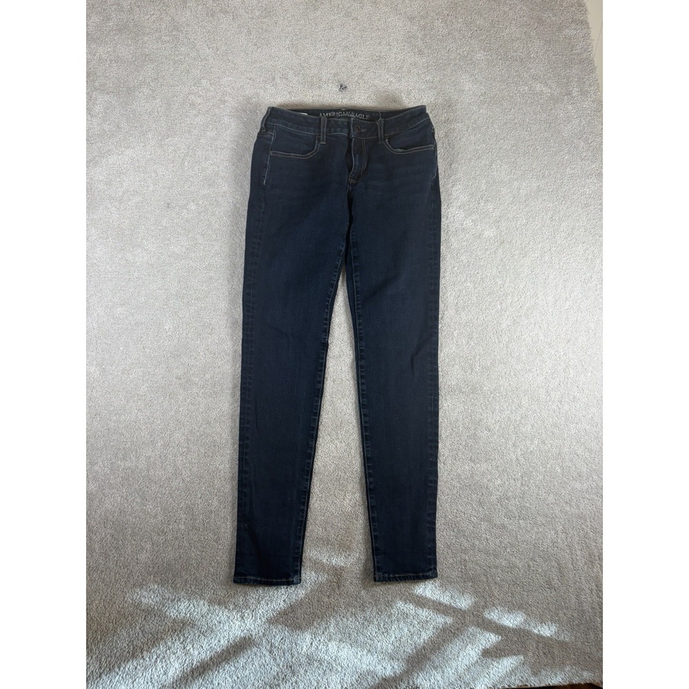 American Eagle Outfitters Jeggings Size 6 Long Women's  Stretch‎ Blue Jeans